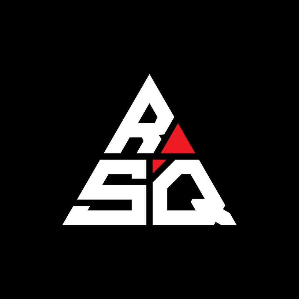 création de logo de lettre triangle rsq avec forme de triangle. monogramme de conception de logo triangle rsq. modèle de logo vectoriel triangle rsq avec couleur rouge. logo triangulaire rsq logo simple, élégant et luxueux.