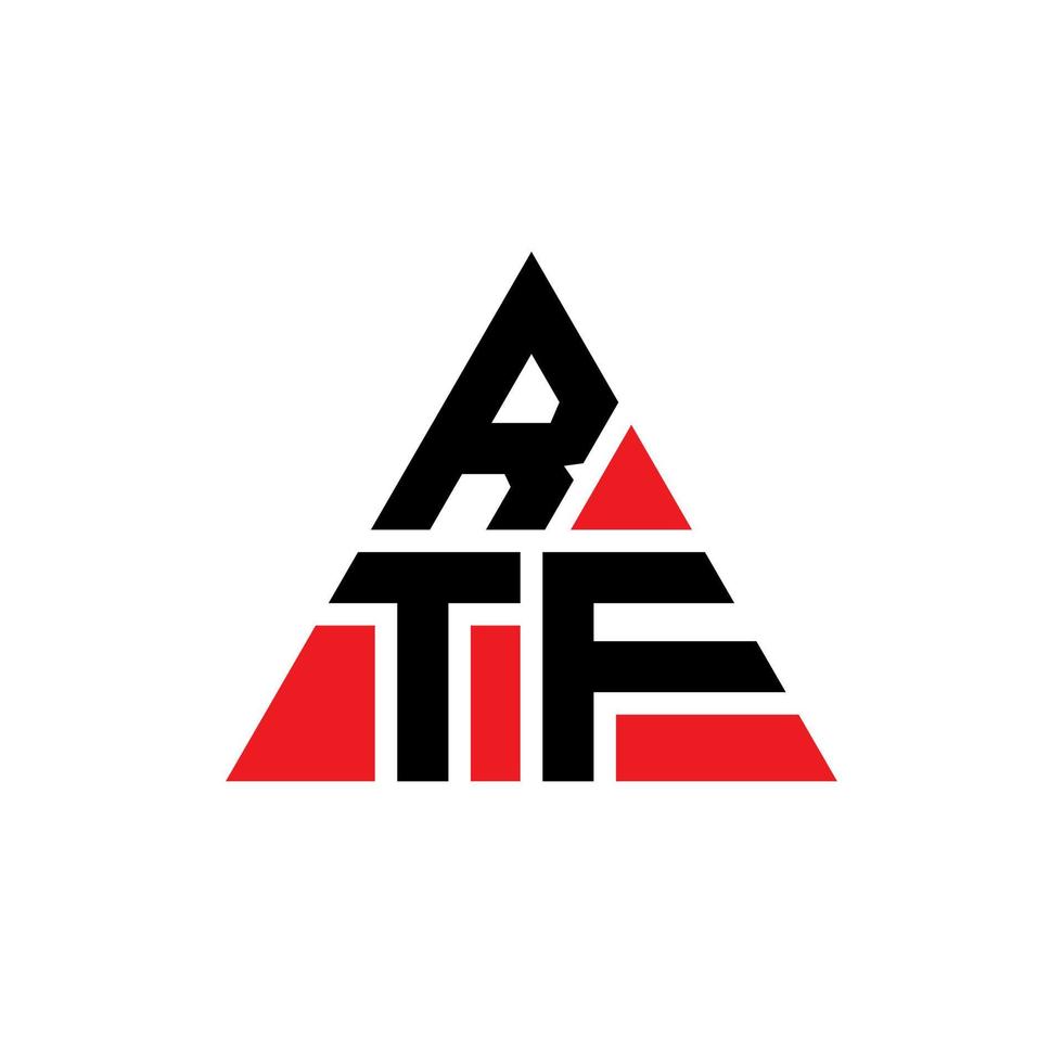 création de logo de lettre triangle rtf avec forme de triangle. monogramme de conception de logo triangle rtf. modèle de logo vectoriel triangle rtf avec couleur rouge. logo triangulaire rtf logo simple, élégant et luxueux.