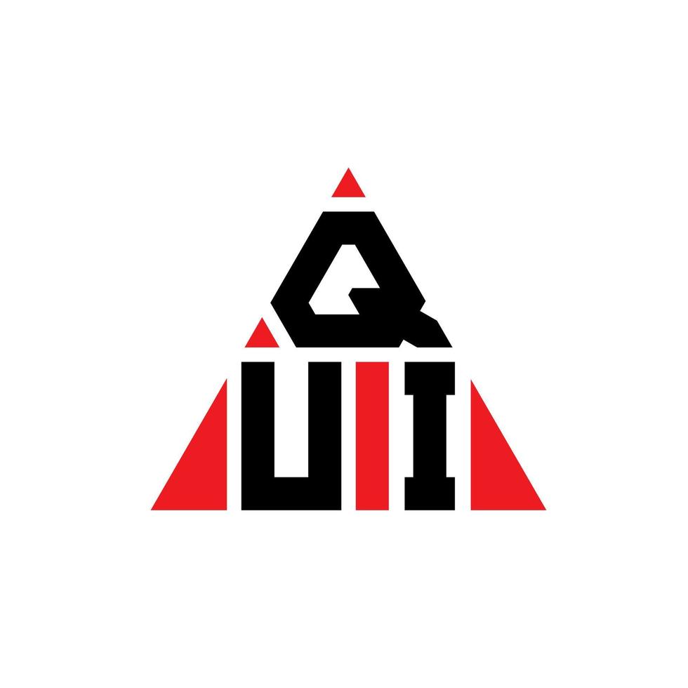création de logo de lettre triangle qui avec forme de triangle. monogramme de conception de logo qui triangle. modèle de logo vectoriel qui triangle avec couleur rouge. qui logo triangulaire logo simple, élégant et luxueux.