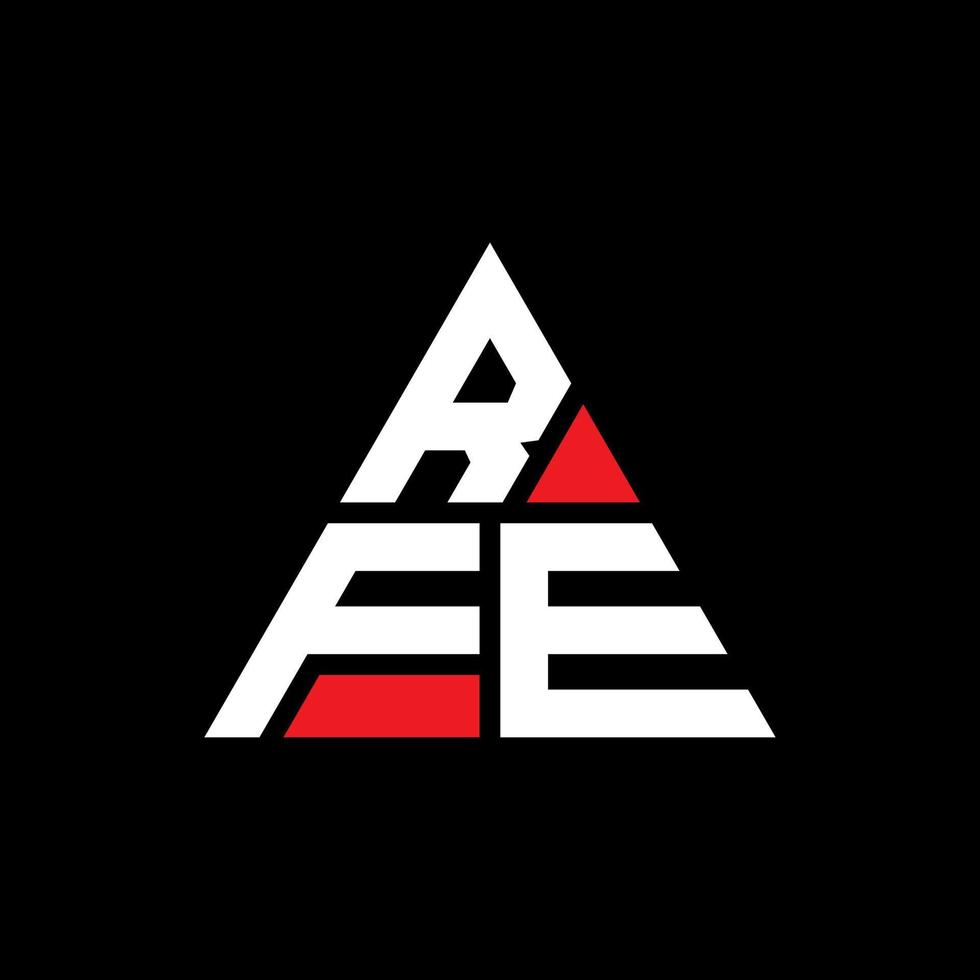 création de logo de lettre triangle rfe avec forme de triangle. monogramme de conception de logo triangle rfe. modèle de logo vectoriel triangle rfe avec couleur rouge. logo triangulaire rfe logo simple, élégant et luxueux.