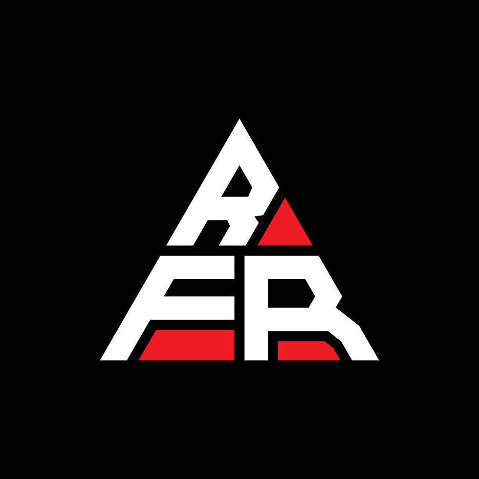 création de logo de lettre triangle rfr avec forme de triangle. monogramme de conception de logo triangle rfr. modèle de logo vectoriel triangle rfr avec couleur rouge. logo triangulaire rfr logo simple, élégant et luxueux.