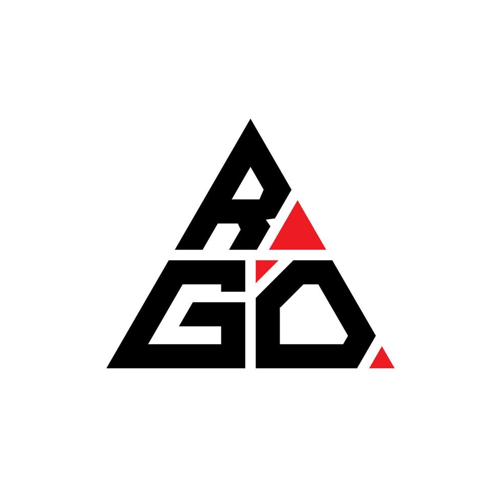 création de logo de lettre triangle rgo avec forme de triangle. monogramme de conception de logo triangle rgo. modèle de logo vectoriel triangle rgo avec couleur rouge. logo triangulaire rgo logo simple, élégant et luxueux.