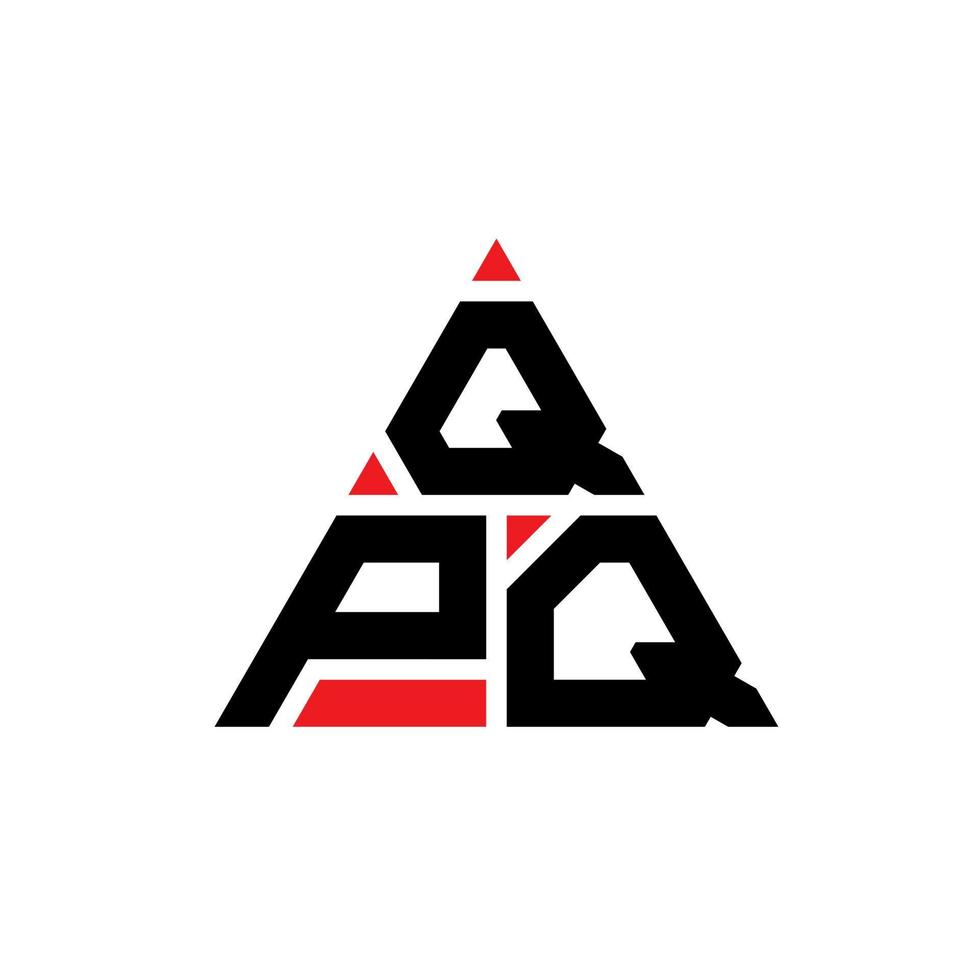 création de logo de lettre triangle qpq avec forme de triangle. monogramme de conception de logo triangle qpq. modèle de logo vectoriel triangle qpq avec couleur rouge. logo triangulaire qpq logo simple, élégant et luxueux.