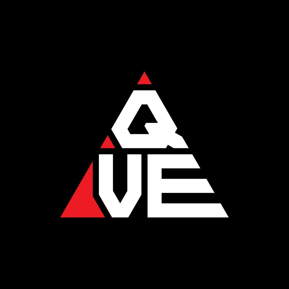 création de logo de lettre triangle qve avec forme de triangle. monogramme de conception de logo triangle qve. modèle de logo vectoriel triangle qve avec couleur rouge. qve logo triangulaire logo simple, élégant et luxueux.