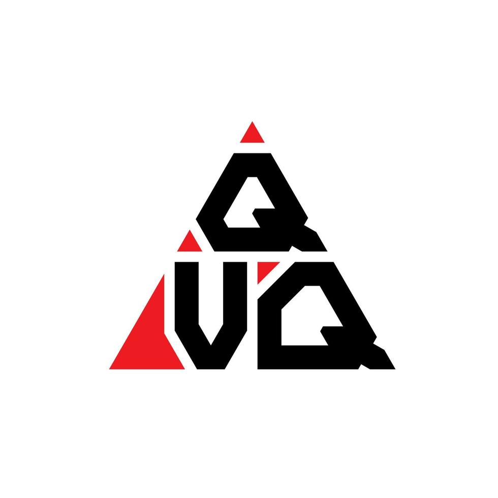 création de logo de lettre triangle qvq avec forme de triangle. monogramme de conception de logo triangle qvq. modèle de logo vectoriel triangle qvq avec couleur rouge. qvq logo triangulaire logo simple, élégant et luxueux.