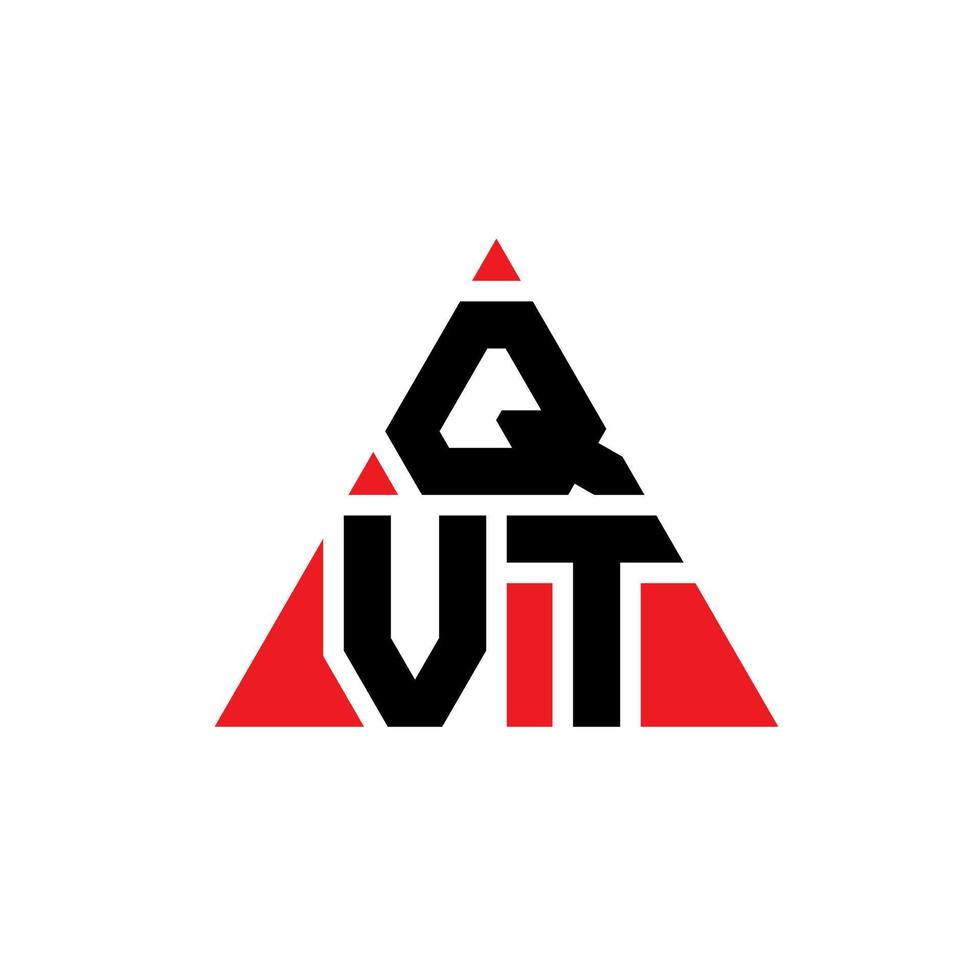 création de logo de lettre triangle qvt avec forme de triangle. monogramme de conception de logo triangle qvt. modèle de logo vectoriel triangle qvt avec couleur rouge. logo triangulaire qvt logo simple, élégant et luxueux.