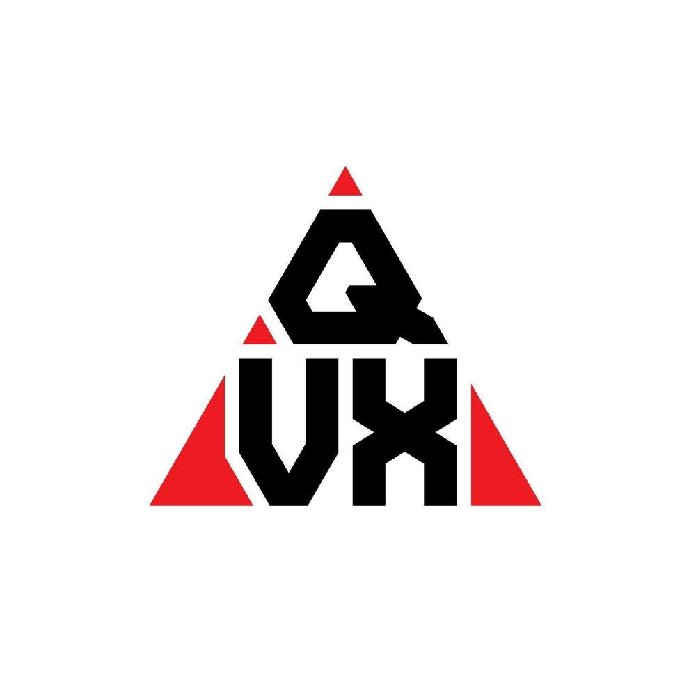 création de logo de lettre triangle qvx avec forme de triangle. monogramme de conception de logo triangle qvx. modèle de logo vectoriel triangle qvx avec couleur rouge. logo triangulaire qvx logo simple, élégant et luxueux.
