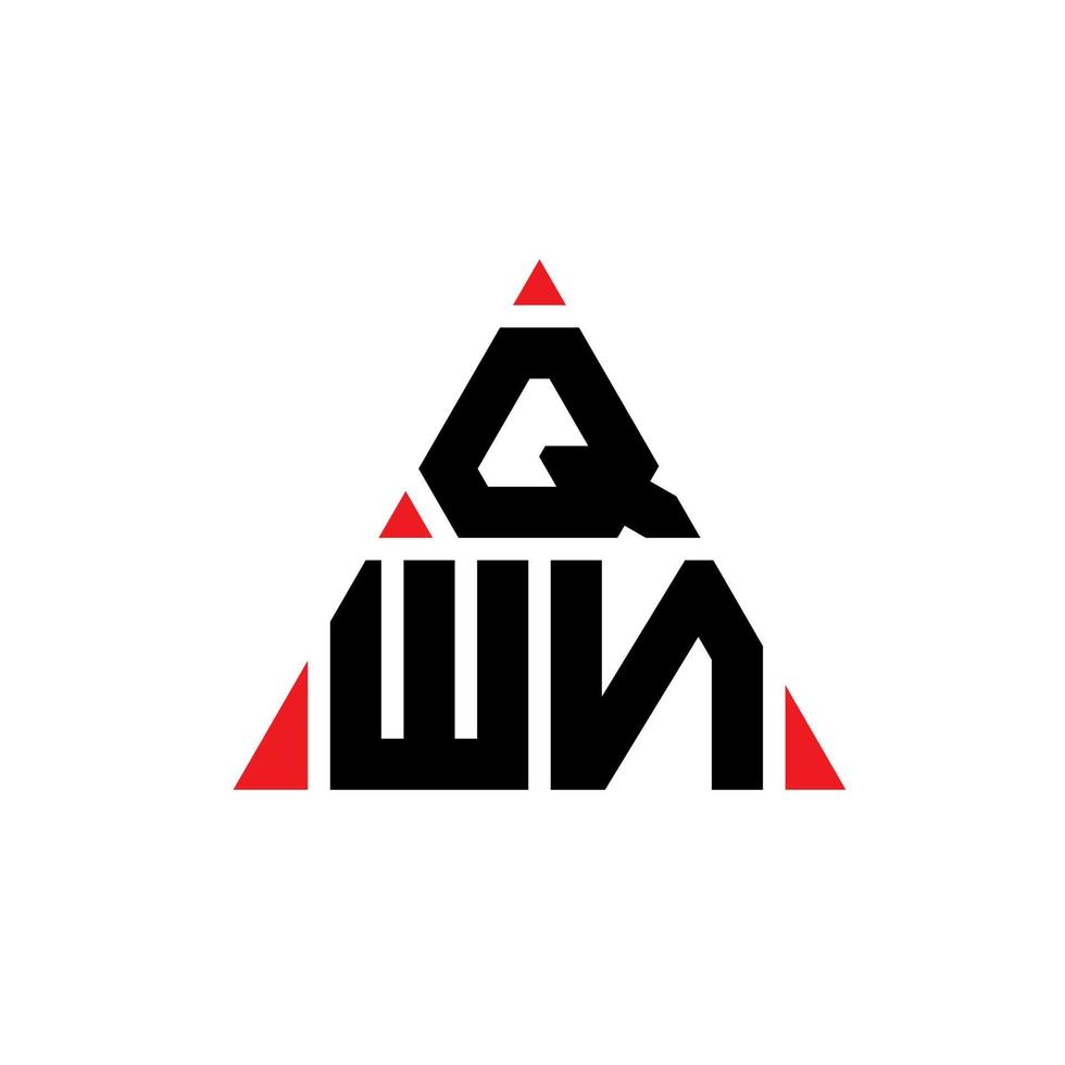 création de logo de lettre triangle qwn avec forme de triangle. monogramme de conception de logo triangle qwn. modèle de logo vectoriel triangle qwn avec couleur rouge. logo triangulaire qwn logo simple, élégant et luxueux.
