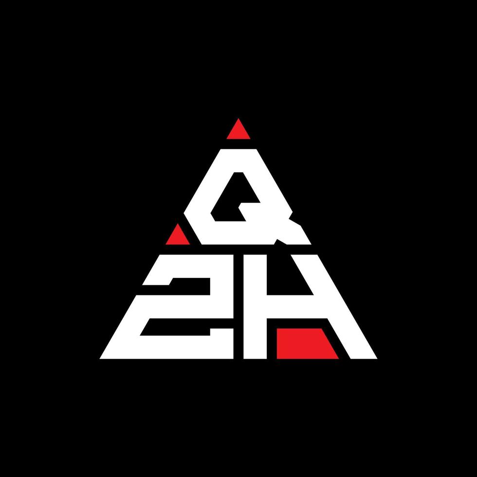 création de logo de lettre triangle qzh avec forme de triangle. monogramme de conception de logo triangle qzh. modèle de logo vectoriel triangle qzh avec couleur rouge. logo triangulaire qzh logo simple, élégant et luxueux.