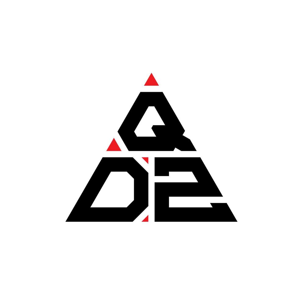 création de logo de lettre triangle qdz avec forme de triangle. monogramme de conception de logo triangle qdz. modèle de logo vectoriel triangle qdz avec couleur rouge. logo triangulaire qdz logo simple, élégant et luxueux.