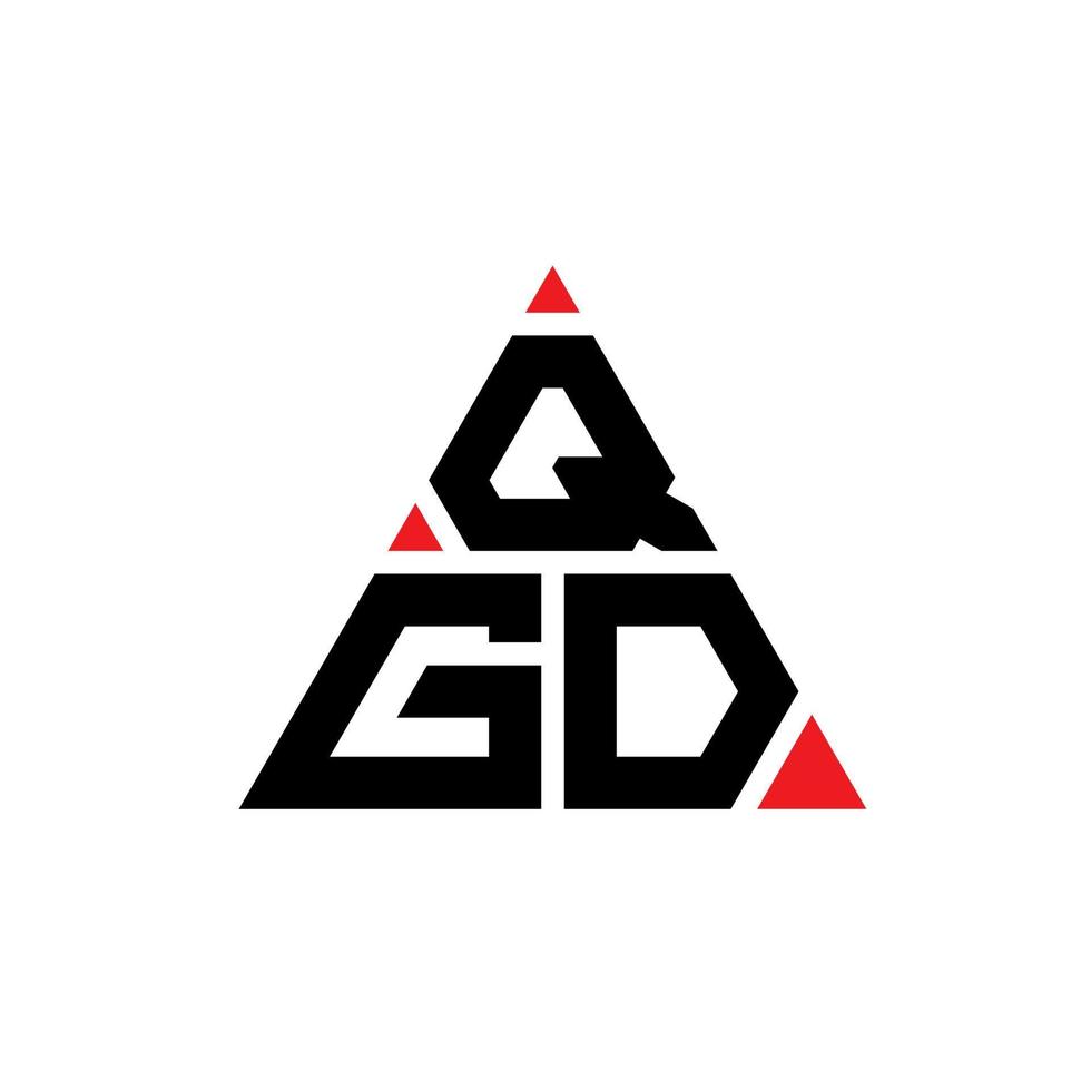 création de logo de lettre triangle qgd avec forme de triangle. monogramme de conception de logo triangle qgd. modèle de logo vectoriel triangle qgd avec couleur rouge. logo triangulaire qgd logo simple, élégant et luxueux.