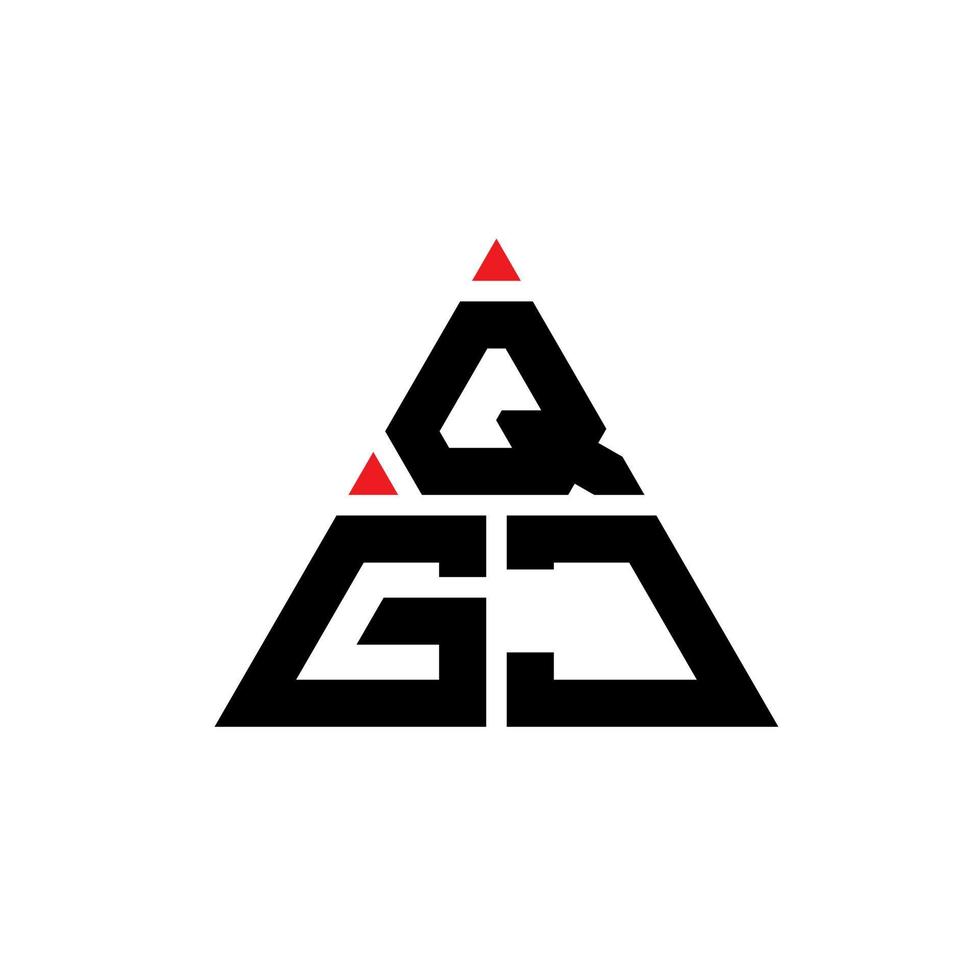 création de logo de lettre triangle qgj avec forme de triangle. monogramme de conception de logo triangle qgj. modèle de logo vectoriel triangle qgj avec couleur rouge. qgj logo triangulaire logo simple, élégant et luxueux.