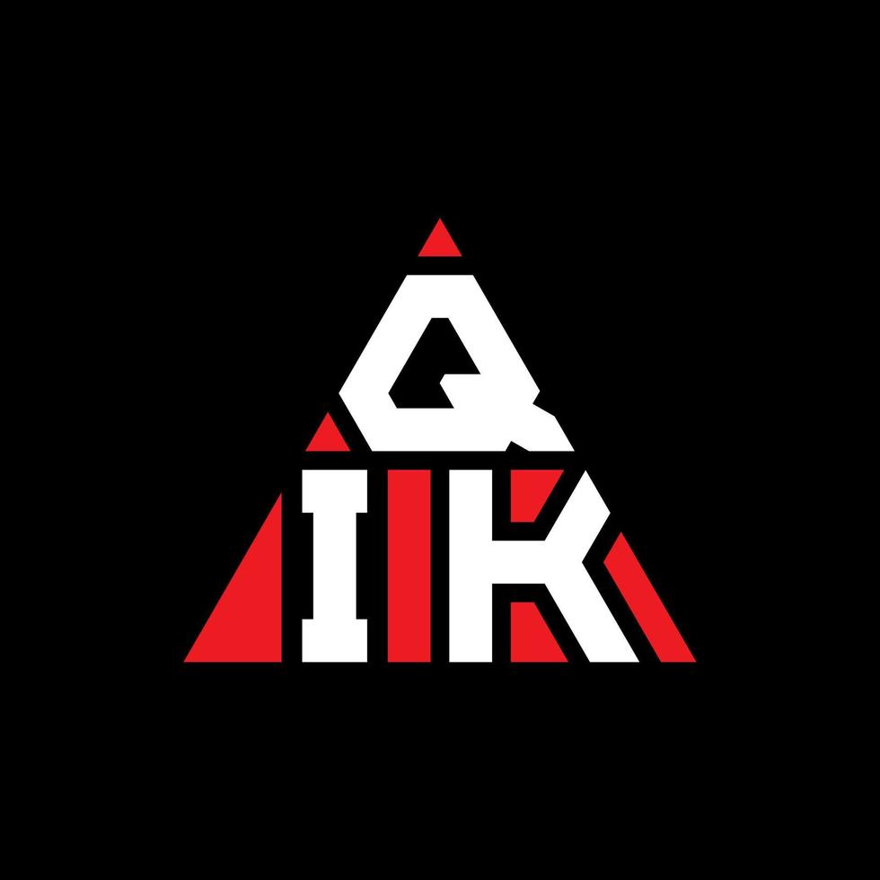 création de logo de lettre triangle qik avec forme de triangle. monogramme de conception de logo triangle qik. modèle de logo vectoriel triangle qik avec couleur rouge. logo triangulaire qik logo simple, élégant et luxueux.