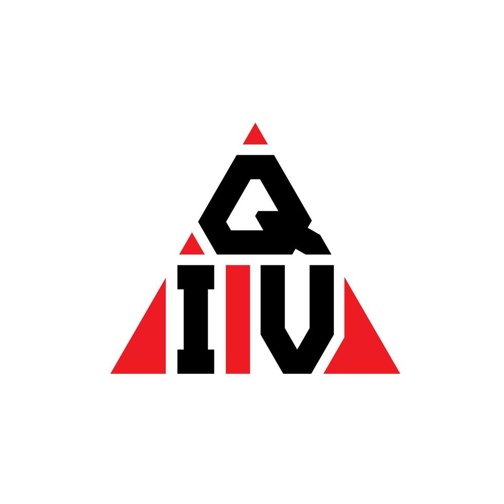 création de logo de lettre triangle qiv avec forme de triangle. monogramme de conception de logo triangle qiv. modèle de logo vectoriel triangle qiv avec couleur rouge. logo triangulaire qiv logo simple, élégant et luxueux.