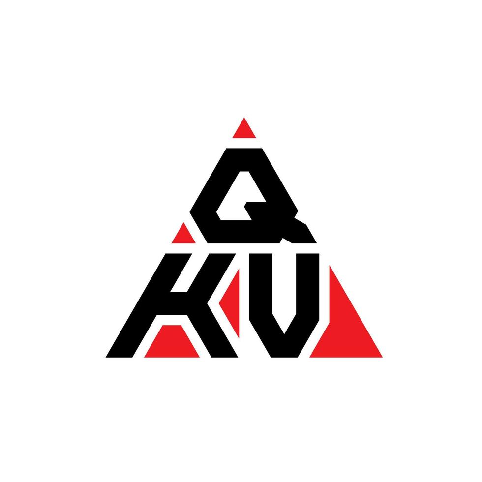 création de logo de lettre triangle qkv avec forme de triangle. monogramme de conception de logo triangle qkv. modèle de logo vectoriel triangle qkv avec couleur rouge. logo triangulaire qkv logo simple, élégant et luxueux.