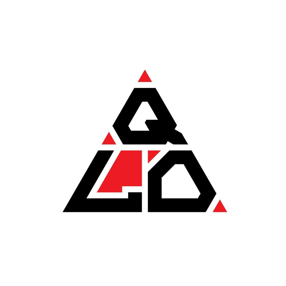 création de logo de lettre triangle qlo avec forme de triangle. monogramme de conception de logo triangle qlo. modèle de logo vectoriel triangle qlo avec couleur rouge. logo triangulaire qlo logo simple, élégant et luxueux.