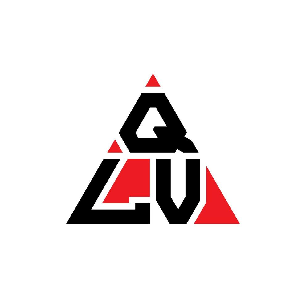 création de logo de lettre triangle qlv avec forme de triangle. monogramme de conception de logo triangle qlv. modèle de logo vectoriel triangle qlv avec couleur rouge. logo triangulaire qlv logo simple, élégant et luxueux.