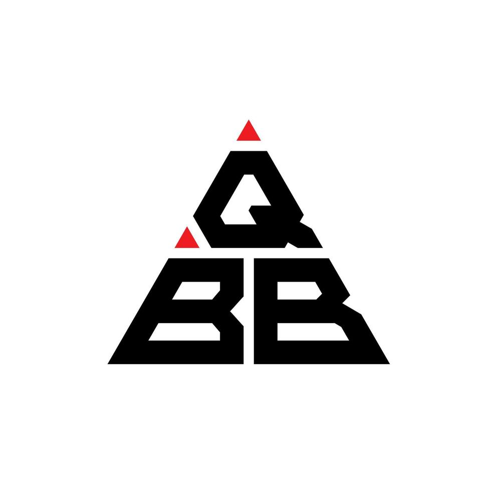 création de logo de lettre triangle qbb avec forme de triangle. monogramme de conception de logo triangle qbb. modèle de logo vectoriel triangle qbb avec couleur rouge. logo triangulaire qbb logo simple, élégant et luxueux.