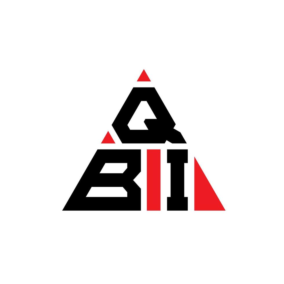 création de logo de lettre triangle qbi avec forme de triangle. monogramme de conception de logo triangle qbi. modèle de logo vectoriel triangle qbi avec couleur rouge. logo triangulaire qbi logo simple, élégant et luxueux.