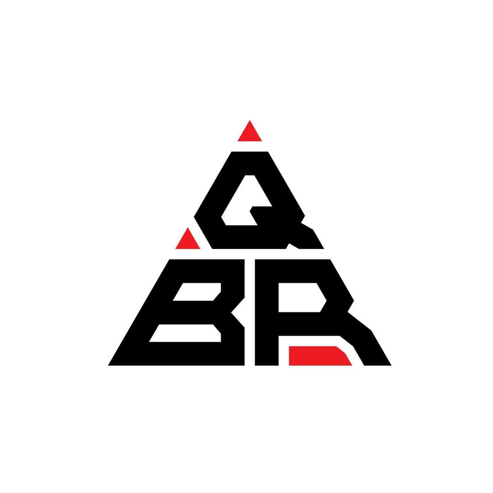 création de logo de lettre triangle qbr avec forme de triangle. monogramme de conception de logo triangle qbr. modèle de logo vectoriel triangle qbr avec couleur rouge. logo triangulaire qbr logo simple, élégant et luxueux.