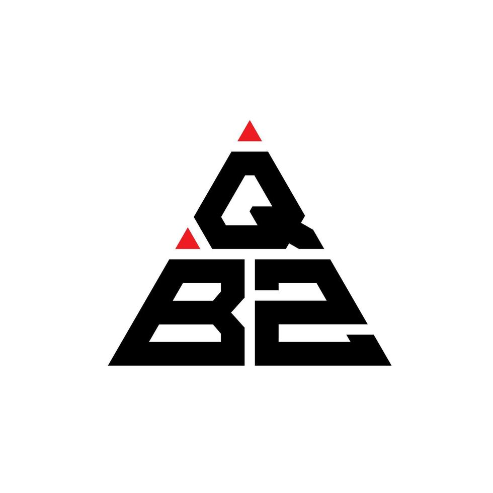 création de logo de lettre triangle qbz avec forme de triangle. monogramme de conception de logo triangle qbz. modèle de logo vectoriel triangle qbz avec couleur rouge. logo triangulaire qbz logo simple, élégant et luxueux.