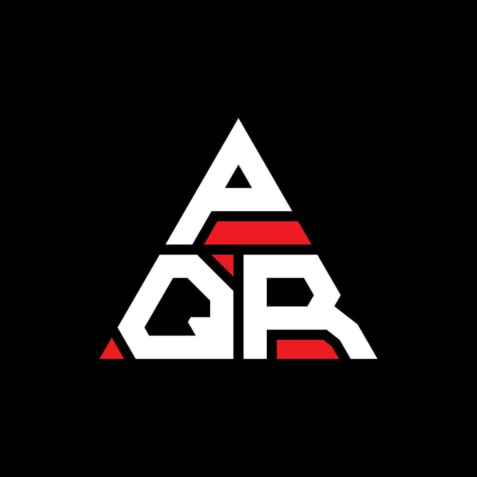 création de logo de lettre triangle pqr avec forme de triangle. monogramme de conception de logo triangle pqr. modèle de logo vectoriel triangle pqr avec couleur rouge. logo triangulaire pqr logo simple, élégant et luxueux.