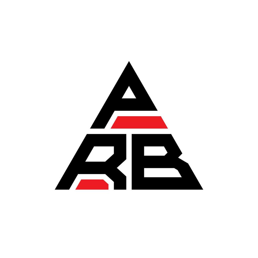 création de logo de lettre triangle prb avec forme de triangle. monogramme de conception de logo triangle prb. modèle de logo vectoriel triangle prb avec couleur rouge. logo triangulaire prb logo simple, élégant et luxueux.