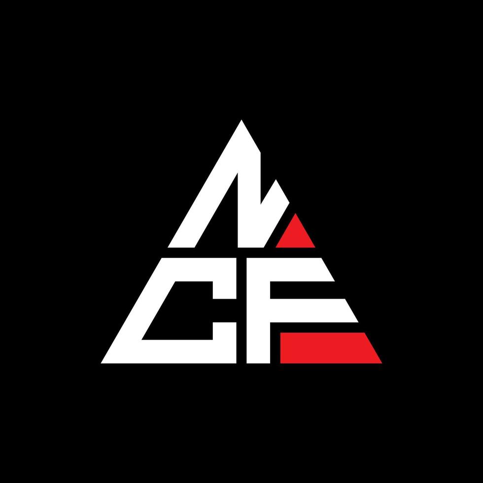 création de logo de lettre triangle ncf avec forme de triangle. monogramme de conception de logo triangle ncf. modèle de logo vectoriel triangle ncf avec couleur rouge. logo triangulaire ncf logo simple, élégant et luxueux.