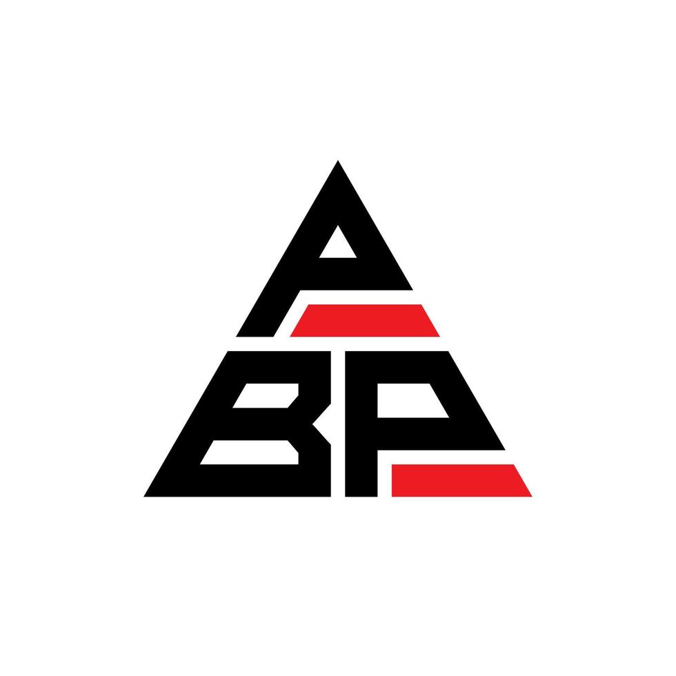 création de logo de lettre triangle pbp avec forme de triangle. monogramme de conception de logo triangle pbp. modèle de logo vectoriel triangle pbp avec couleur rouge. logo triangulaire pbp logo simple, élégant et luxueux.