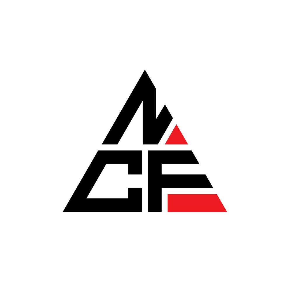 création de logo de lettre triangle ncf avec forme de triangle. monogramme de conception de logo triangle ncf. modèle de logo vectoriel triangle ncf avec couleur rouge. logo triangulaire ncf logo simple, élégant et luxueux.