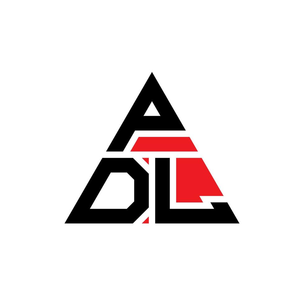 création de logo de lettre triangle pdl avec forme de triangle. monogramme de conception de logo triangle pdl. modèle de logo vectoriel triangle pdl avec couleur rouge. logo triangulaire pdl logo simple, élégant et luxueux.