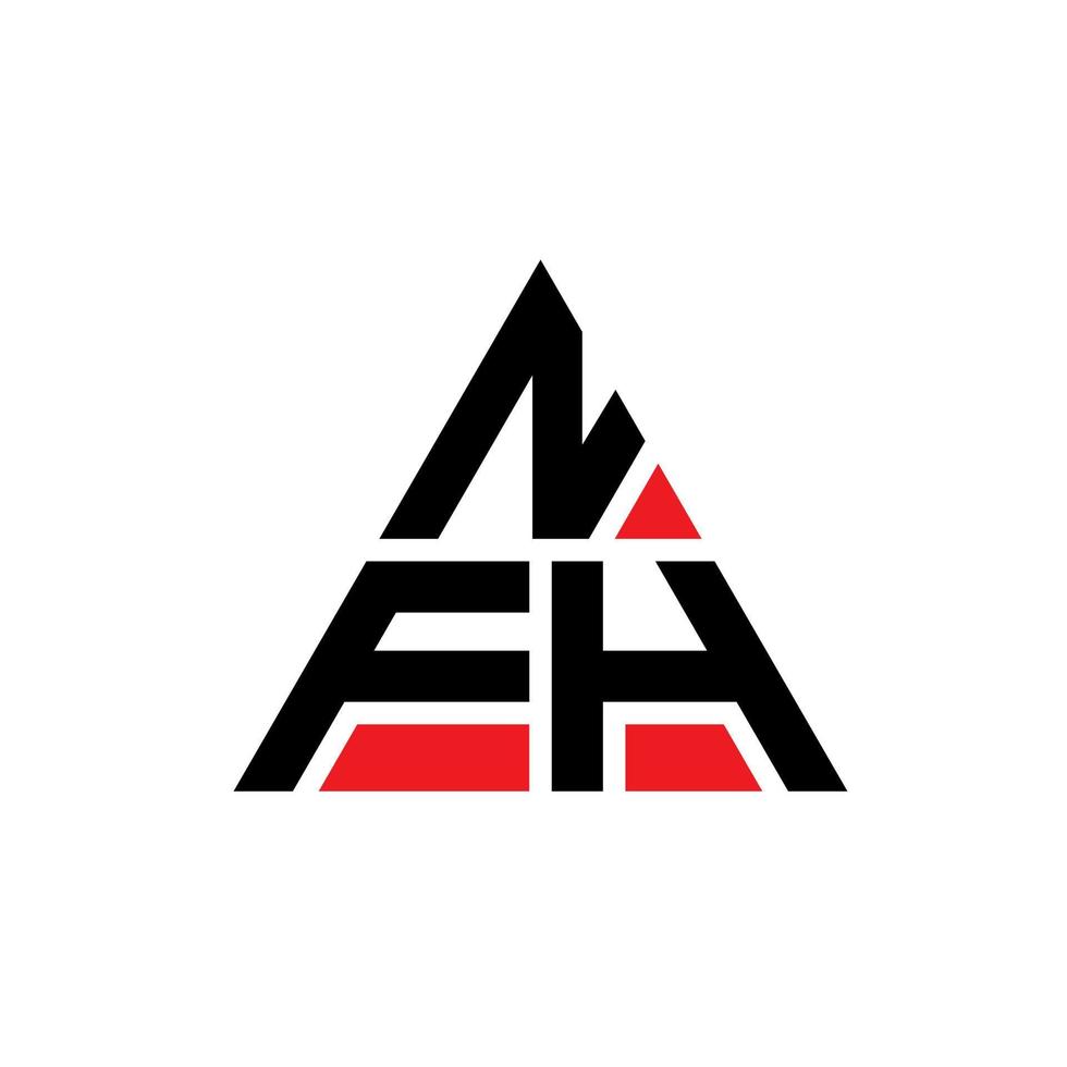 création de logo de lettre triangle nfh avec forme de triangle. monogramme de conception de logo triangle nfh. modèle de logo vectoriel triangle nfh avec couleur rouge. logo triangulaire nfh logo simple, élégant et luxueux.