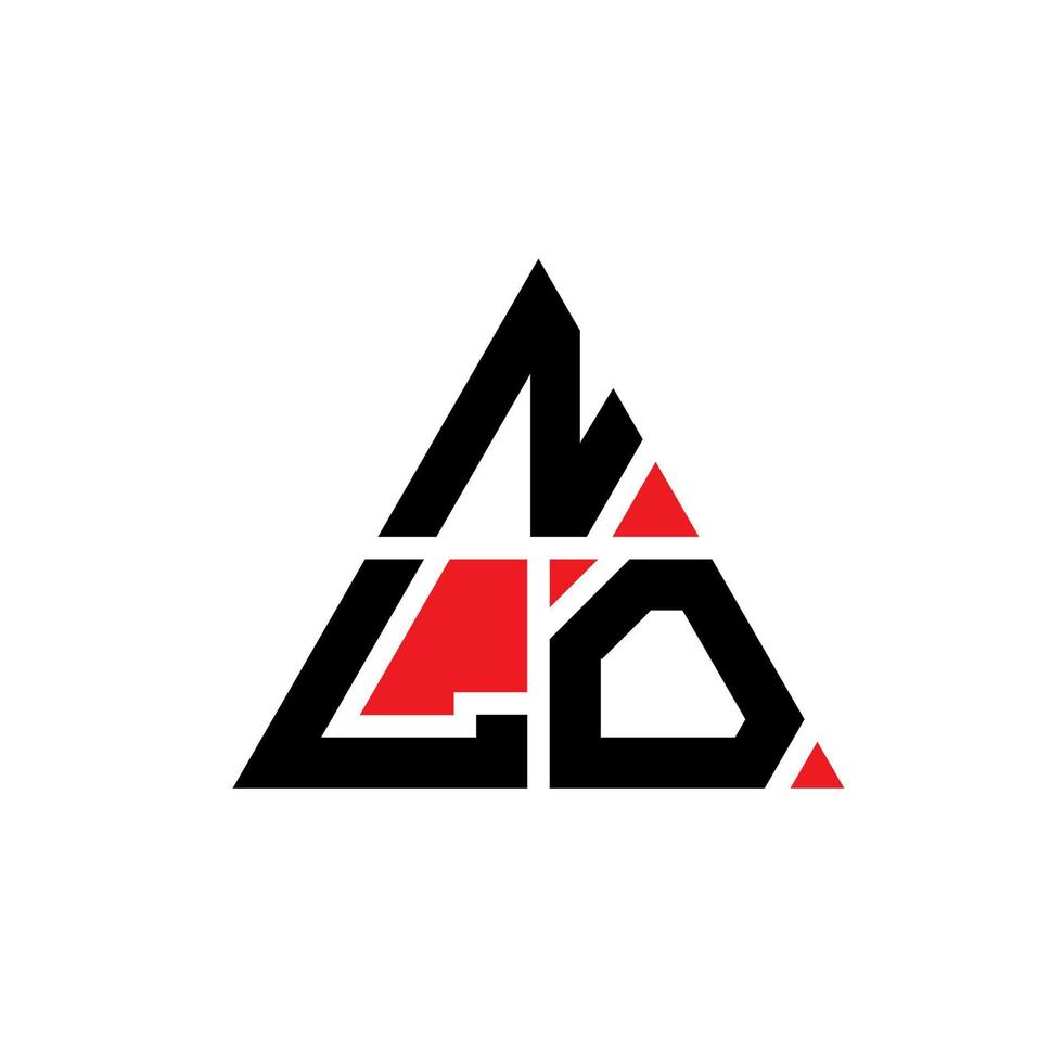 création de logo de lettre triangle nlo avec forme de triangle. monogramme de conception de logo triangle nlo. modèle de logo vectoriel triangle nlo avec couleur rouge. nlo logo triangulaire logo simple, élégant et luxueux.