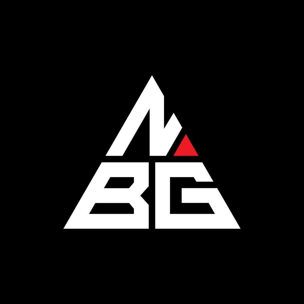 création de logo de lettre triangle nbg avec forme de triangle. monogramme de conception de logo triangle nbg. modèle de logo vectoriel triangle nbg avec couleur rouge. logo triangulaire nbg logo simple, élégant et luxueux.