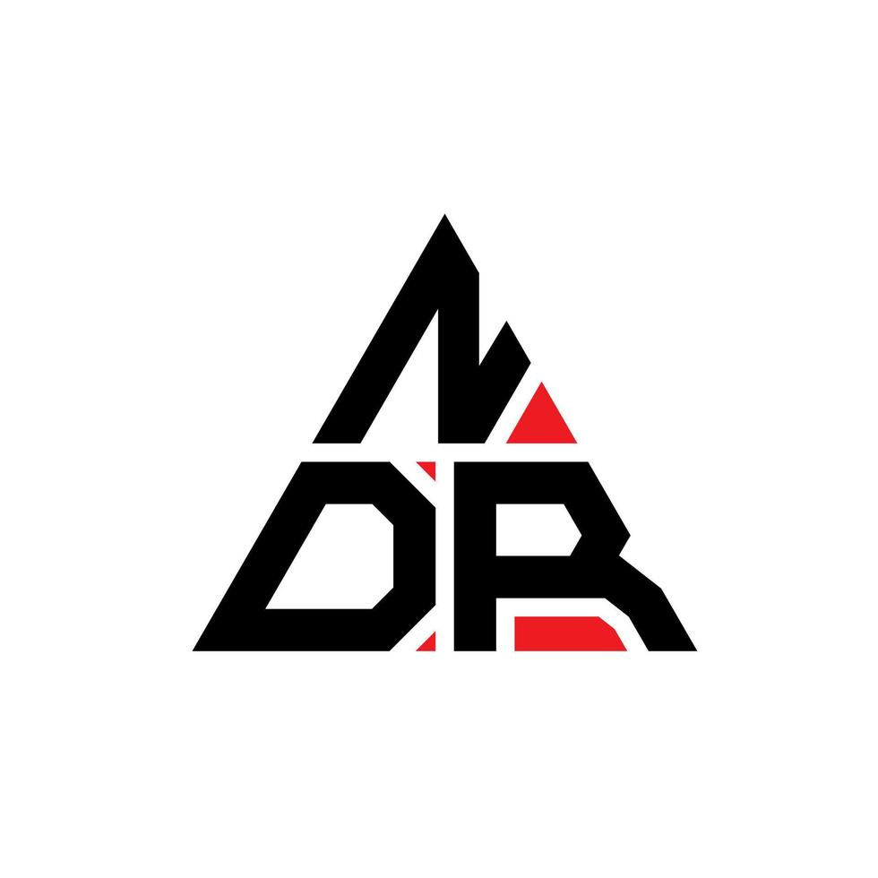 création de logo de lettre triangle ndr avec forme de triangle. monogramme de conception de logo triangle ndr. modèle de logo vectoriel triangle ndr avec couleur rouge. logo triangulaire ndr logo simple, élégant et luxueux.