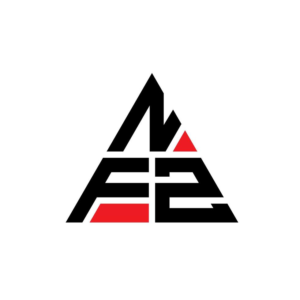 création de logo de lettre triangle nfz avec forme de triangle. monogramme de conception de logo triangle nfz. modèle de logo vectoriel triangle nfz avec couleur rouge. logo triangulaire nfz logo simple, élégant et luxueux.