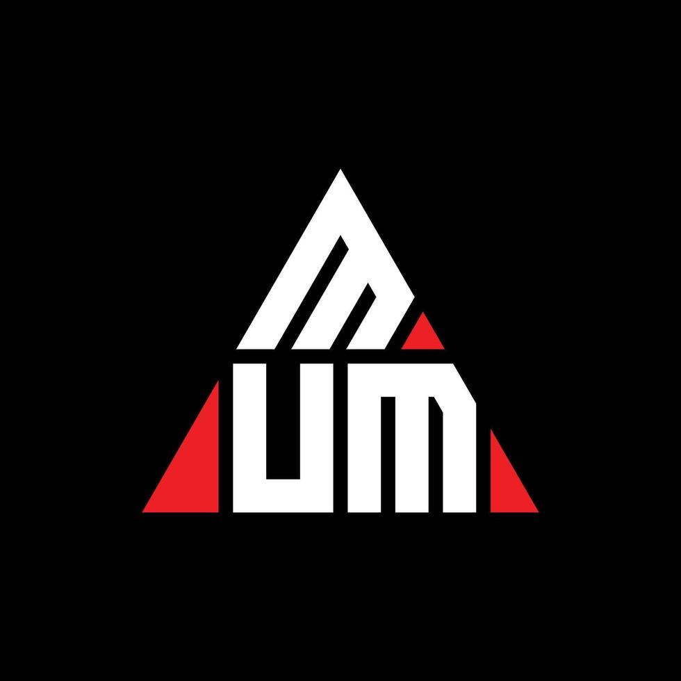 création de logo de lettre de triangle de maman avec forme de triangle. monogramme de conception de logo de triangle de maman. modèle de logo vectoriel triangle maman avec couleur rouge. logo triangulaire maman logo simple, élégant et luxueux.