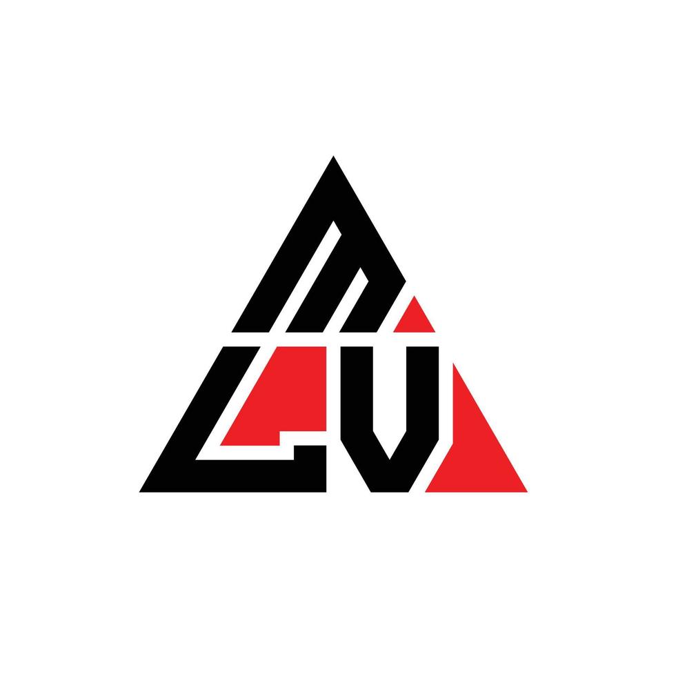 création de logo de lettre triangle mlv avec forme de triangle. monogramme de conception de logo triangle mlv. modèle de logo vectoriel triangle mlv avec couleur rouge. logo triangulaire mlv logo simple, élégant et luxueux.