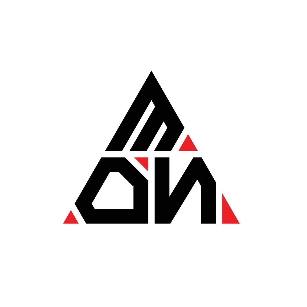 création de logo de lettre triangle lun avec forme de triangle. monogramme de conception de logo triangle mon. modèle de logo vectoriel mon triangle avec couleur rouge. mon logo triangulaire logo simple, élégant et luxueux.