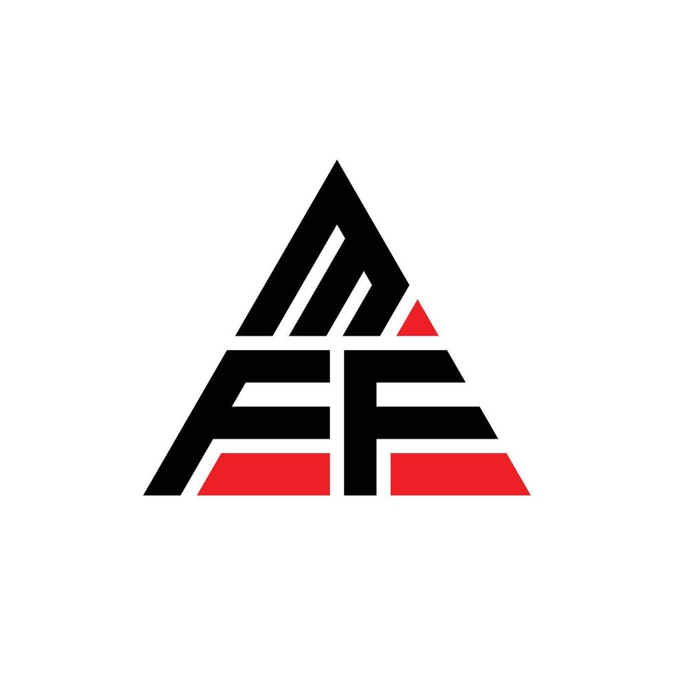 création de logo de lettre triangle mff avec forme de triangle. monogramme de conception de logo triangle mff. modèle de logo vectoriel triangle mff avec couleur rouge. logo triangulaire mff logo simple, élégant et luxueux.