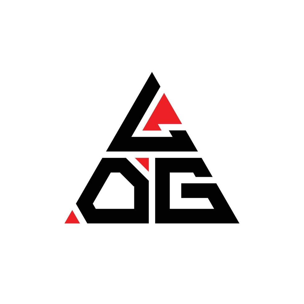 conception de logo de lettre de triangle de rondin avec la forme de triangle. monogramme de conception de logo de triangle de bûche. modèle de logo vectoriel de triangle de journal avec la couleur rouge. log logo triangulaire logo simple, élégant et luxueux.