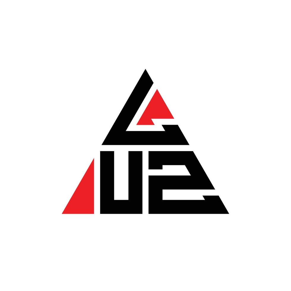 création de logo de lettre triangle luz avec forme de triangle. monogramme de conception de logo triangle luz. modèle de logo vectoriel triangle luz avec couleur rouge. logo triangulaire luz logo simple, élégant et luxueux.