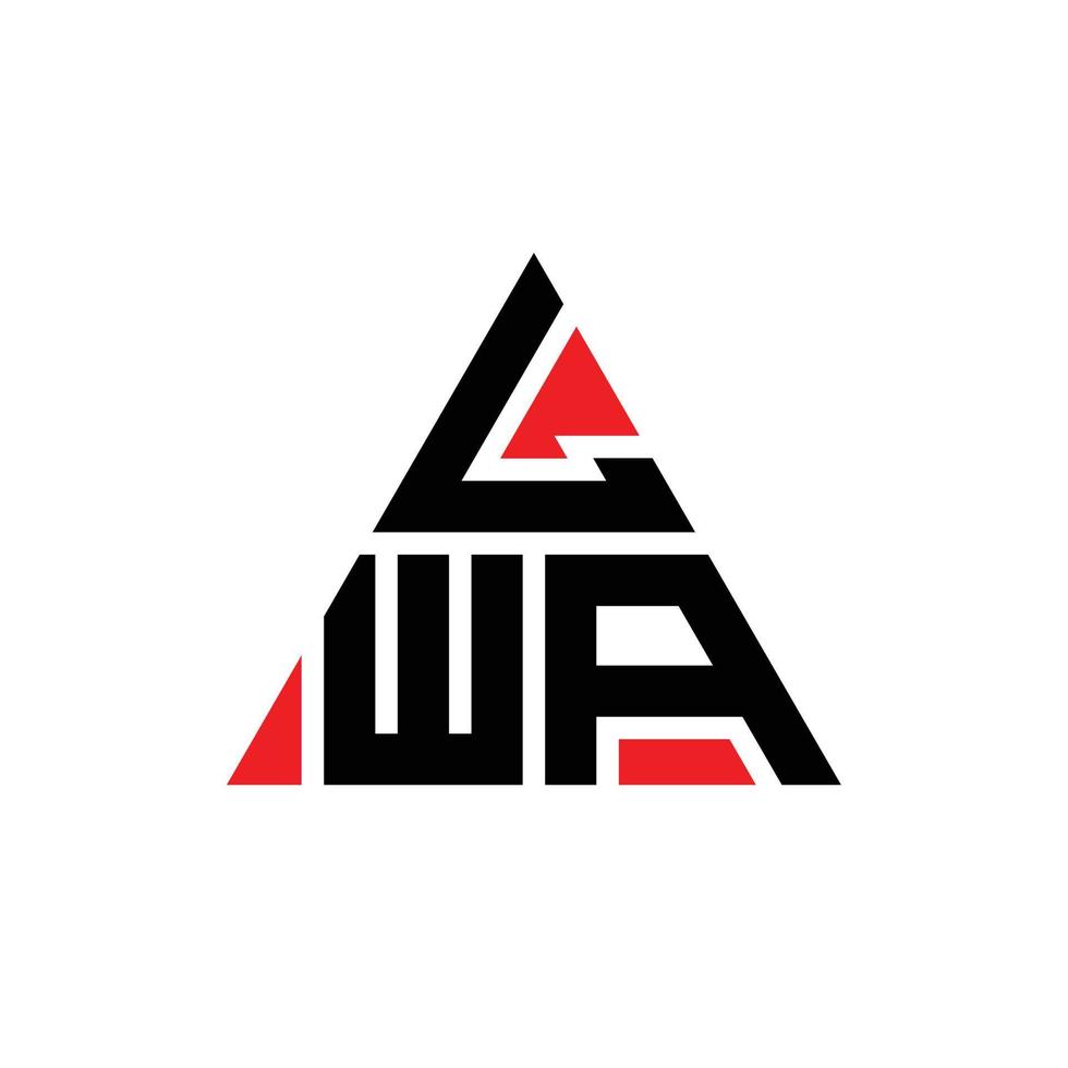 création de logo de lettre triangle lwa avec forme de triangle. monogramme de conception de logo triangle lwa. modèle de logo vectoriel triangle lwa avec couleur rouge. logo triangulaire lwa logo simple, élégant et luxueux.
