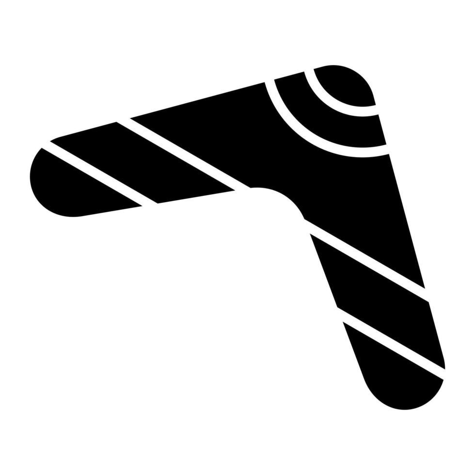 icône de glyphe de boomerang vecteur
