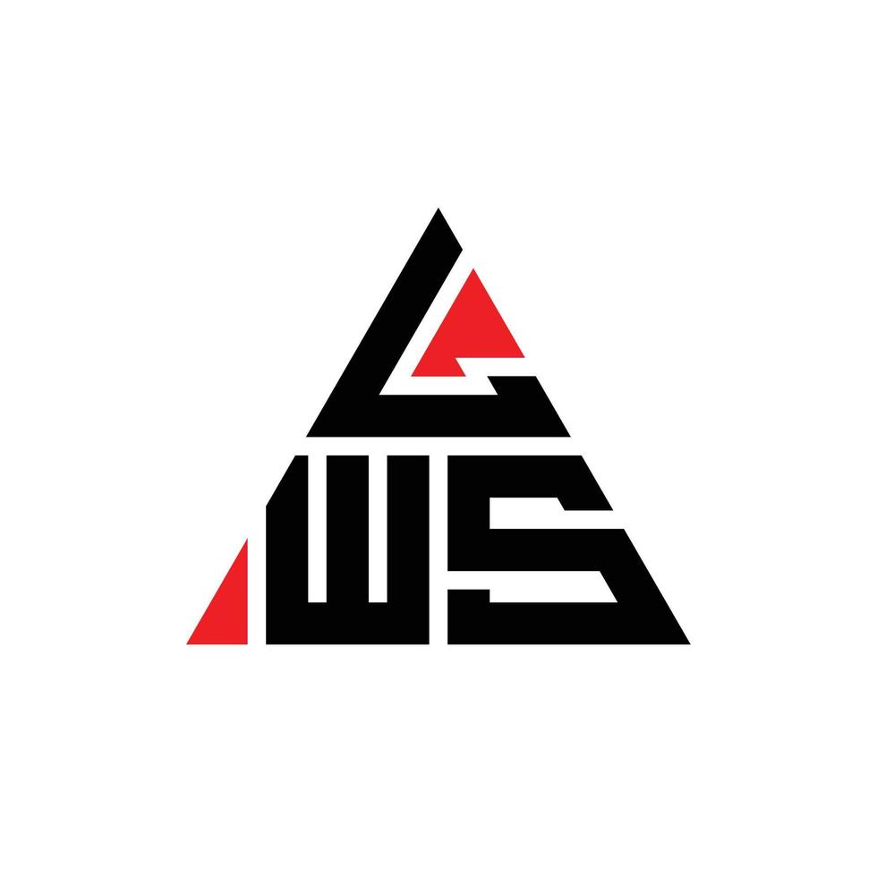 création de logo de lettre triangle lws avec forme de triangle. monogramme de conception de logo triangle lws. modèle de logo vectoriel triangle lws avec couleur rouge. lws logo triangulaire logo simple, élégant et luxueux.