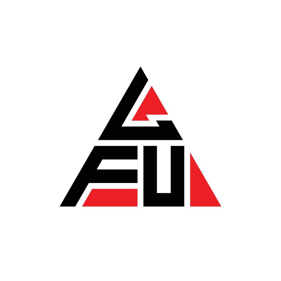 création de logo de lettre triangle lfu avec forme de triangle. monogramme de conception de logo triangle lfu. modèle de logo vectoriel triangle lfu avec couleur rouge. logo triangulaire lfu logo simple, élégant et luxueux.