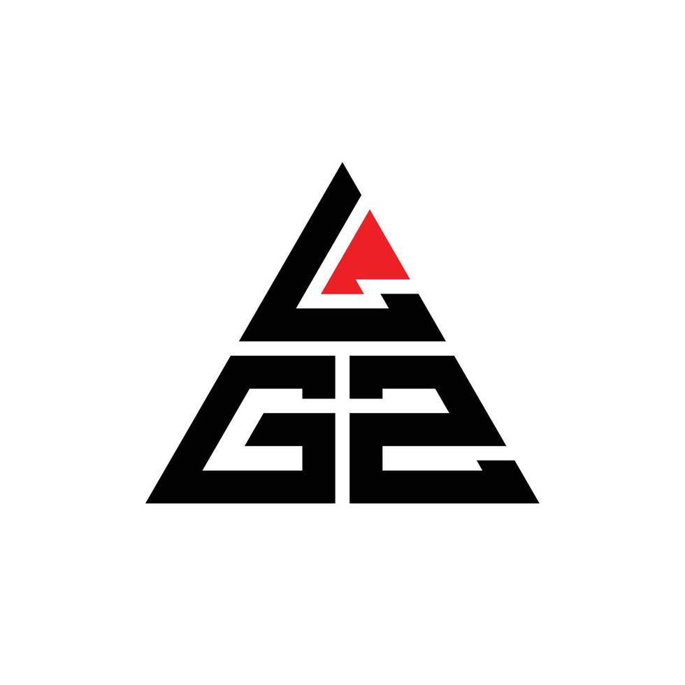 création de logo de lettre triangle lgz avec forme de triangle. monogramme de conception de logo triangle lgz. modèle de logo vectoriel triangle lgz avec couleur rouge. logo triangulaire lgz logo simple, élégant et luxueux.