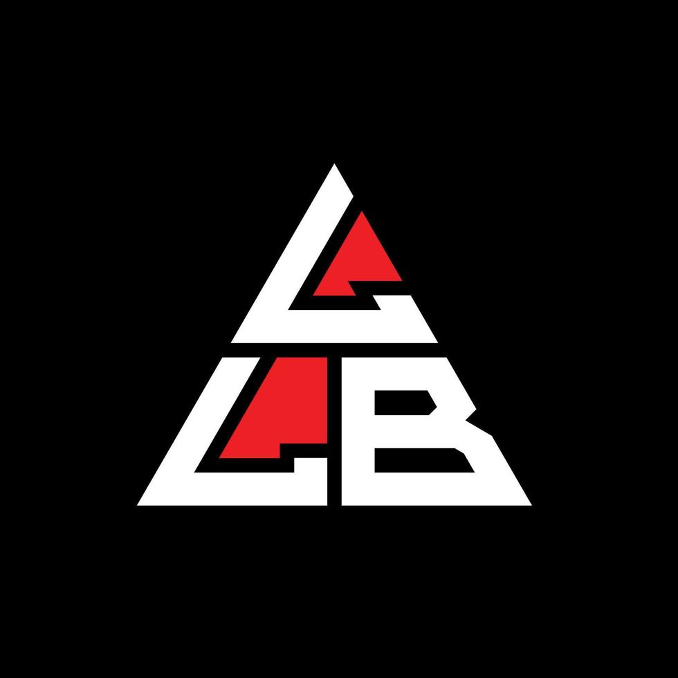 création de logo de lettre triangle llb avec forme de triangle. monogramme de conception de logo triangle llb. modèle de logo vectoriel triangle llb avec couleur rouge. llb logo triangulaire logo simple, élégant et luxueux.