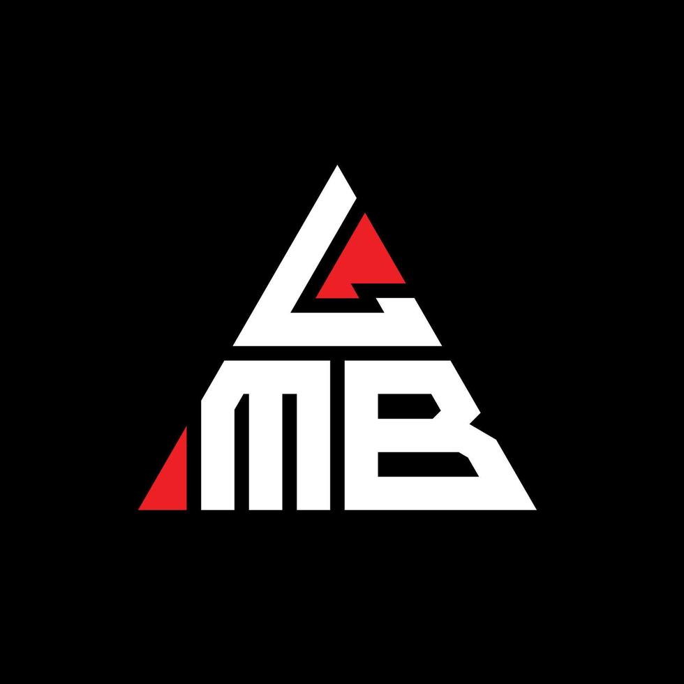 création de logo de lettre triangle lmb avec forme de triangle. monogramme de conception de logo triangle lmb. modèle de logo vectoriel triangle lmb avec couleur rouge. logo triangulaire lmb logo simple, élégant et luxueux.