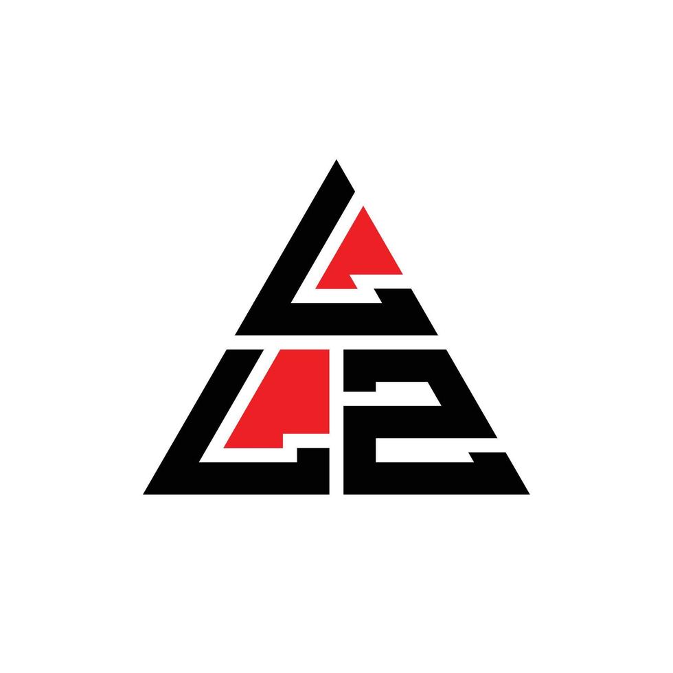 création de logo de lettre triangle llz avec forme de triangle. monogramme de conception de logo triangle llz. modèle de logo vectoriel triangle llz avec couleur rouge. logo triangulaire llz logo simple, élégant et luxueux.